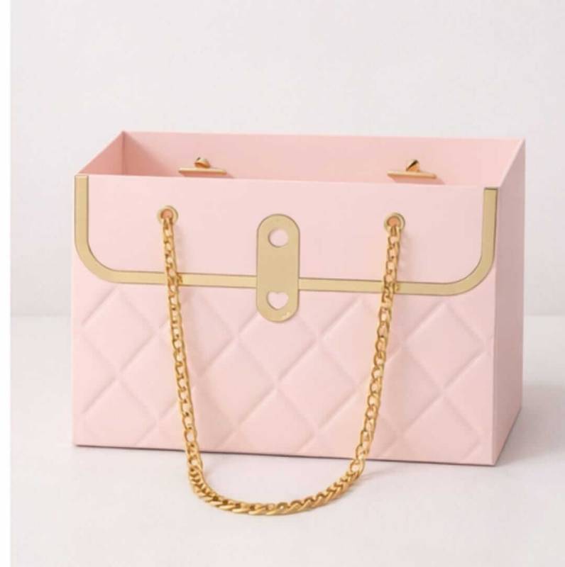 Bolsa Regalo Rexon Rosa C/Cadena 17X11X20 Cm