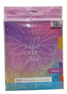 Separador De Materias Rexon C/Solapa Star Constellation  6 Hjs