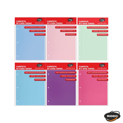 Carpeta C/Cordon N°3 Rideo Poliprop Pastel Fresh 2993