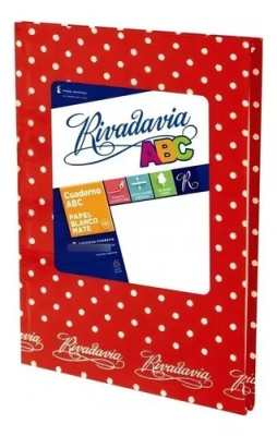 Cuaderno Rivadavia Abc 19X24 Lunares T/D 48 Hjs Rayado Rojo