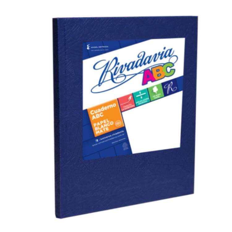 Cuaderno Rivadavia Abc 19X24 Forrado T/D 48 Hjs Cuadriculado Azul