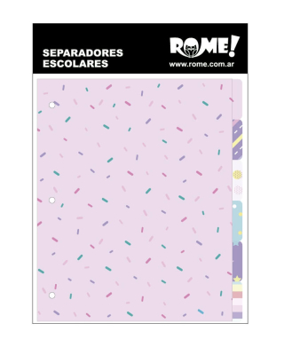 Separador De Materias Rome Escolar Lolipop 6H 75001/3