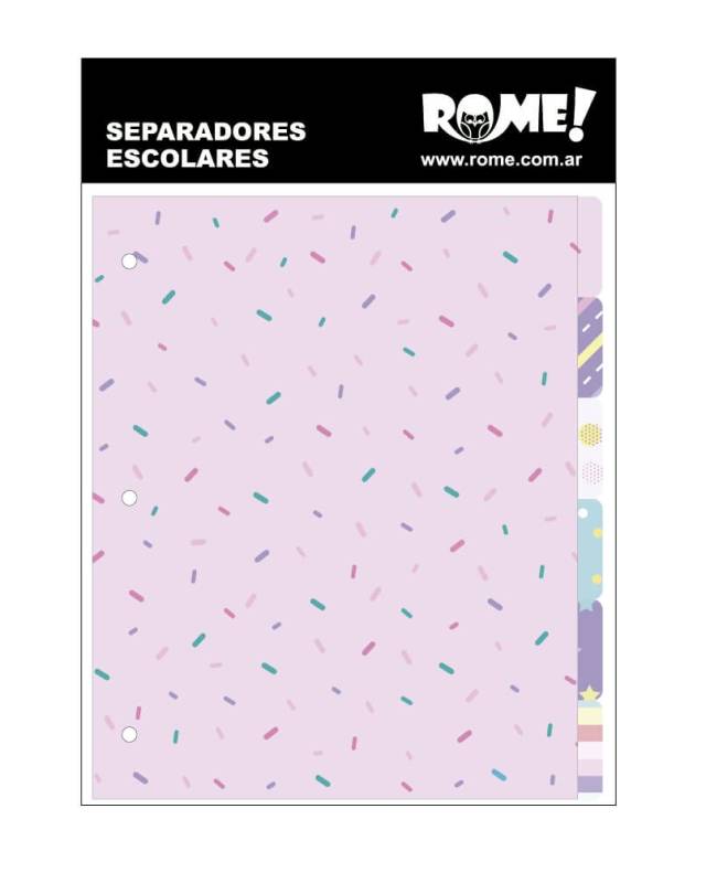Separador De Materias Rome Escolar Lolipop 6H 75001/3