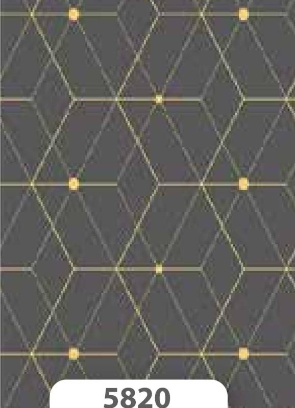 Rollo Autoadhesivo Self 45X15 Mts Hexagono Oro En Gris 5820