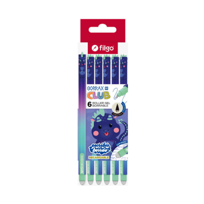 Lapicera Roller Filgo Borrax Se Club Dinosaurio Caja X 6 Un