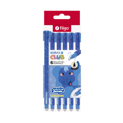 Lapicera Roller Filgo Borrax Se Club Elefante Caja X 6 Un