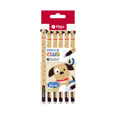Lapicera Roller Filgo Borrax Se Club Perro Caja X 6 Un