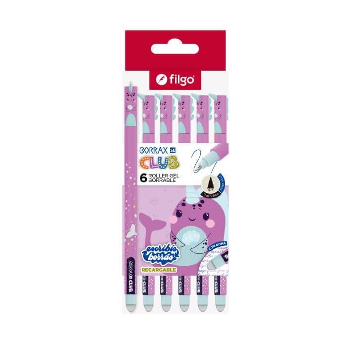 Lapicera Roller Filgo Borrax Se Club Sirena Caja X 6 Un