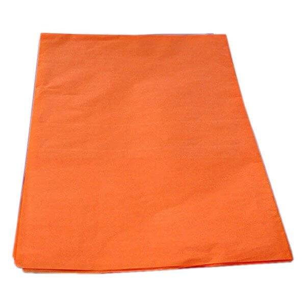 Papel Barrilete Color Naranja Paq X 10