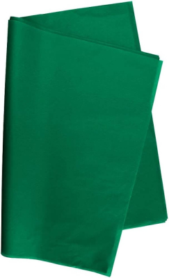 Papel Barrilete Color Verde Oscuro Paq X 10