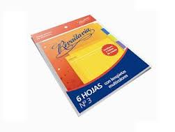 Separador De Materias Rivadavia N°3 Troquelado 6 Hjs