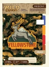 Separador De Materias Rexon C/Solapa Wild Explorer  6 Hjs