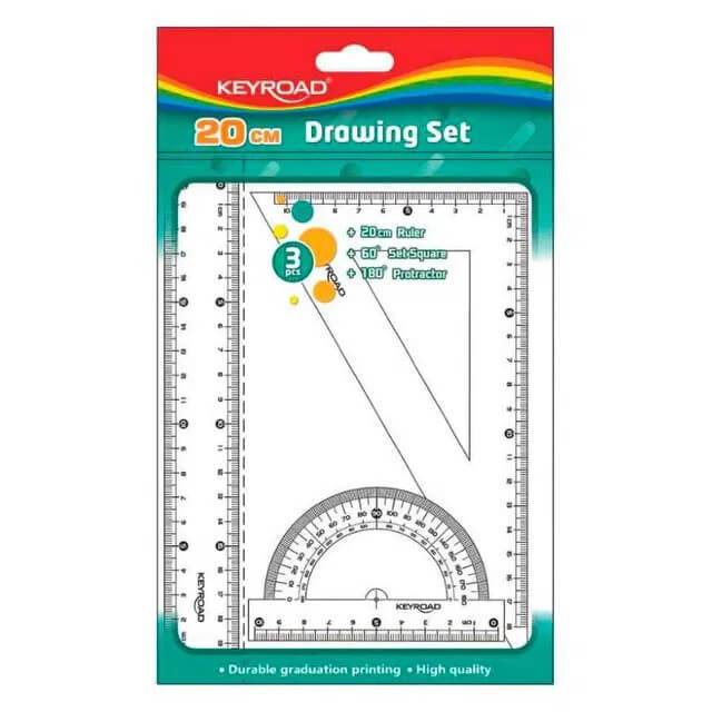 Set De Geometría Keyroad 3 Piezas  Kr972850