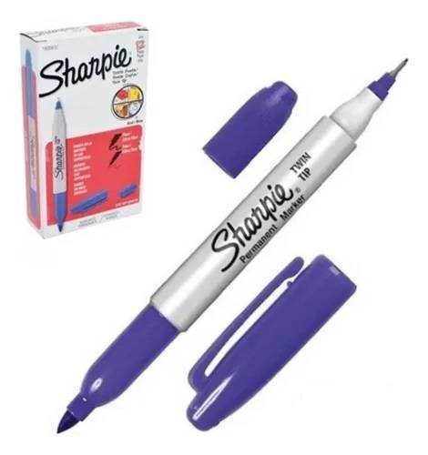 Marcador Doble Punta Sharpie Azul
