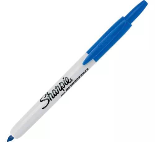 Marcador Sharpie Retractil Fino Permanente Azul