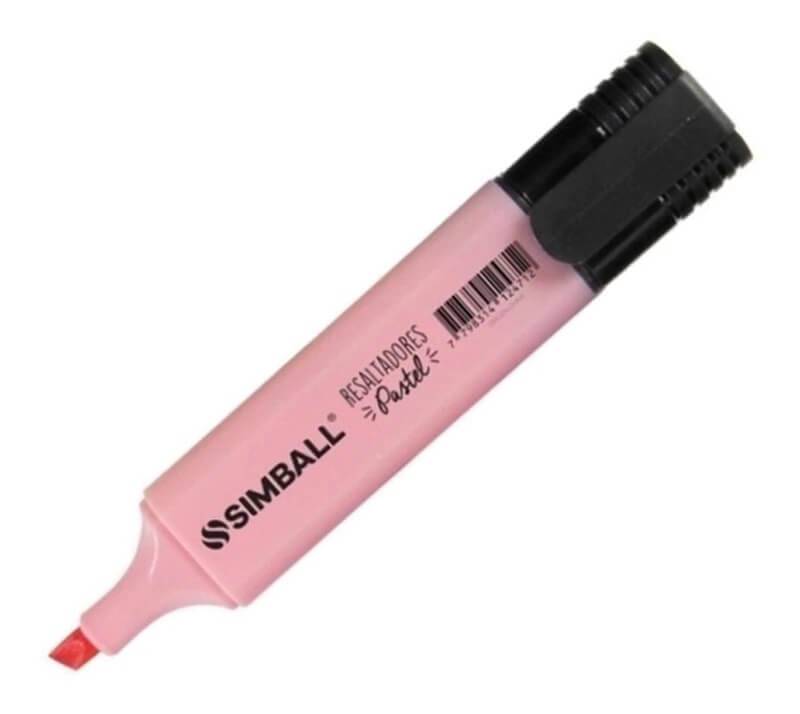 Resaltador Simball Plano Pastel Rosa