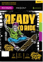 Separador De Materias Rexon C/Solapa Skate Or Die  6 Hjs
