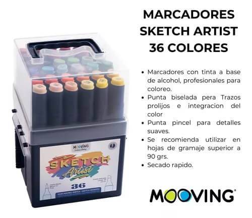 Marcadores Mooving Sketch X 36 Un  3022236