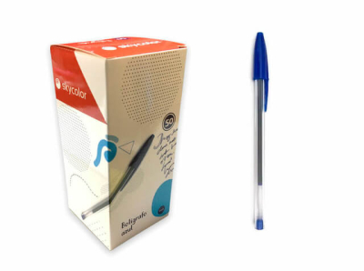 Boligrafo Skycolor 1Mm Azul Caja X 50 Un