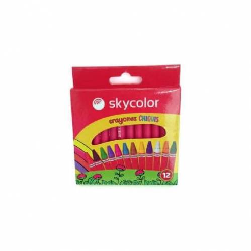 Crayones Skycolor Chiquis X 12 Cortos  Jj10401-12