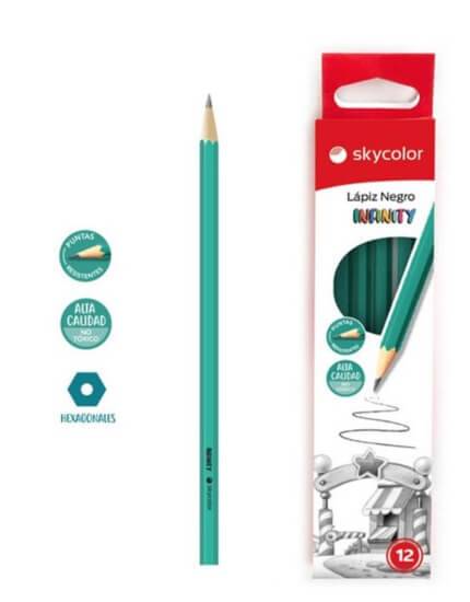 Lápiz De Grafito Skycolor Infinity Hb Caja X 12 Un