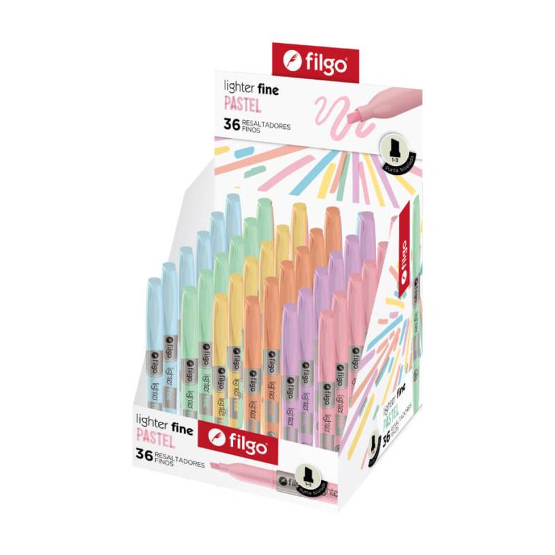 Resaltador Filgo Display Lighter Fine Pastel X 36 Un