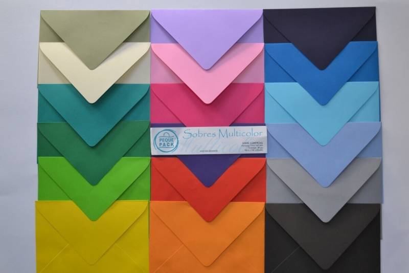 Sobre Multicolor Peque Comercial (11,4X16,2) Caja X 600 (12 Col)