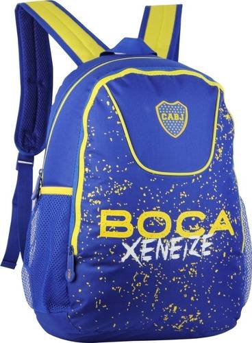 Mochila Boca Juniors Espalda 17,5' Bj56 Estampada