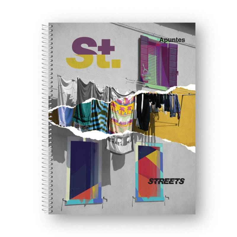 Cuaderno Apuntes Streets 29,7 C/Esp X 80 Hjs Rayado