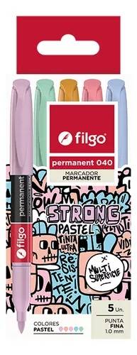 Marcadores Filgo Strong Permanente 040 Pastel X 5 Un
