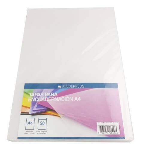 Tapa P/Encuadernación Pvc A4 Cristal Paq X 50 Unid
