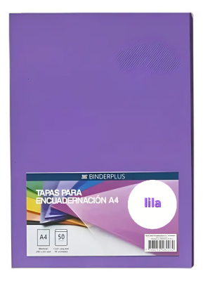 Tapa P/Encuadernación Pvc A4 Paq X 50 Unid Lila 