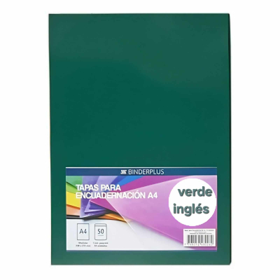 Tapa P/Encuadernación Pvc A4 Paq X 50 Unid Verde Inglés