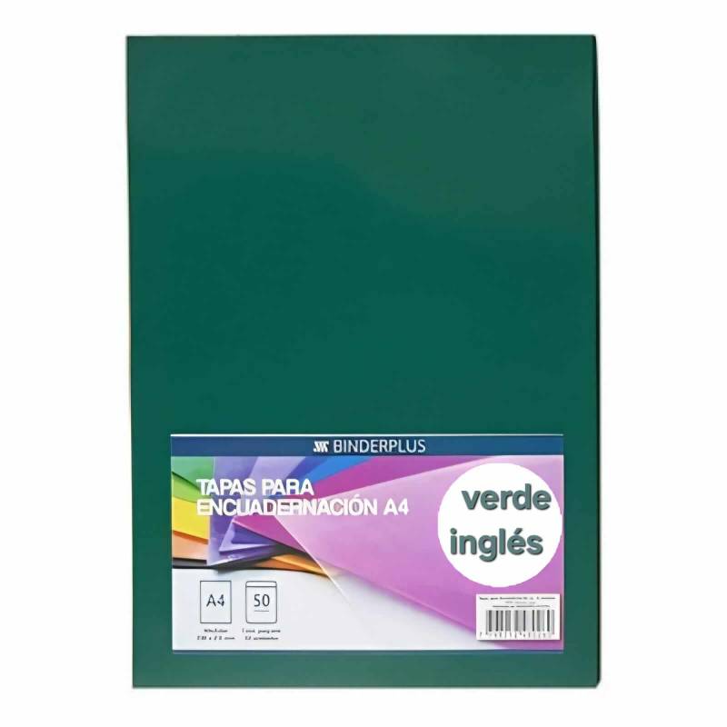 Tapa P/Encuadernación Pvc A4 Paq X 50 Unid Verde Inglés