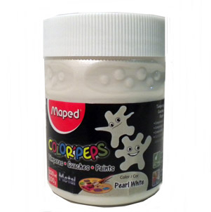 Témpera En Pote X 250 Ml Metal Blanco Pearl Maped