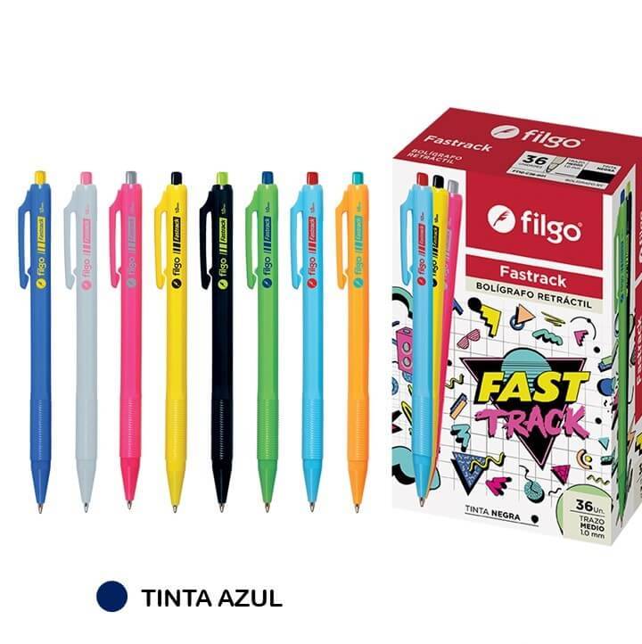 Boligrafo Filgo Fastrack 1Mm Retractil Azul
