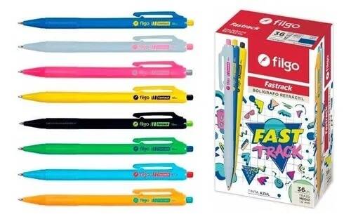 Boligrafo Filgo Fastrack 1Mm Retractil Negro