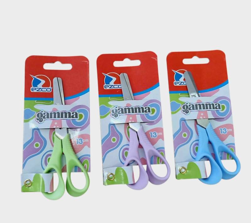 Tijera Ezco Escolar Gamma 13 Cm En Blister