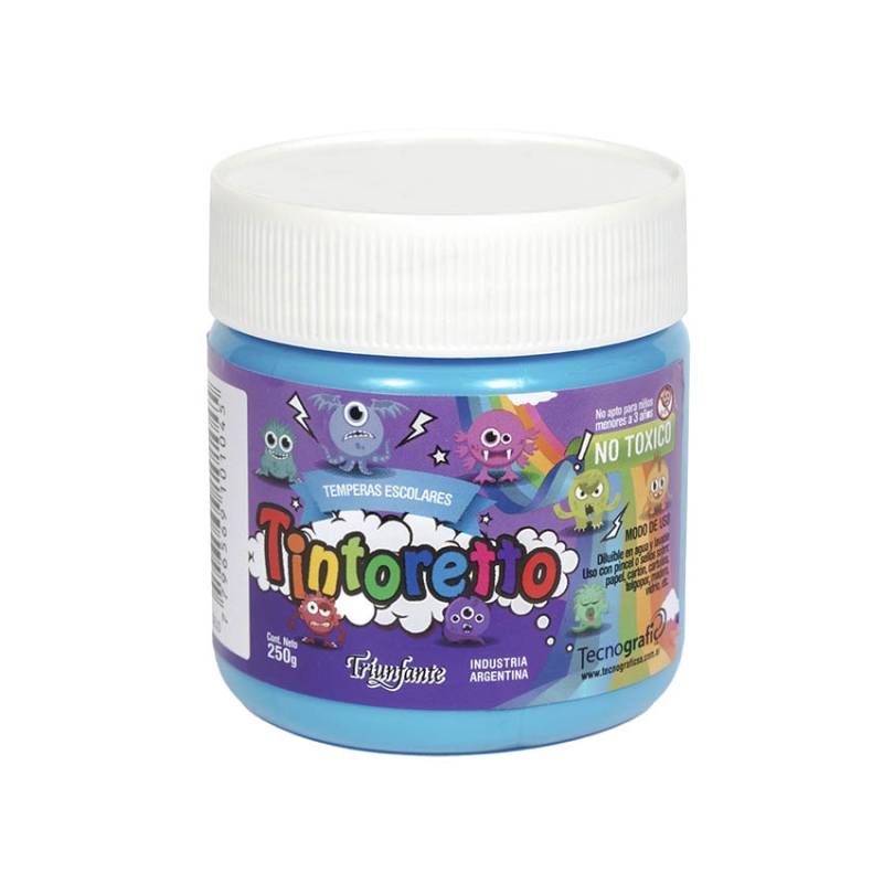 Témpera En Pote X 250 Ml Color Celeste Tintoretto