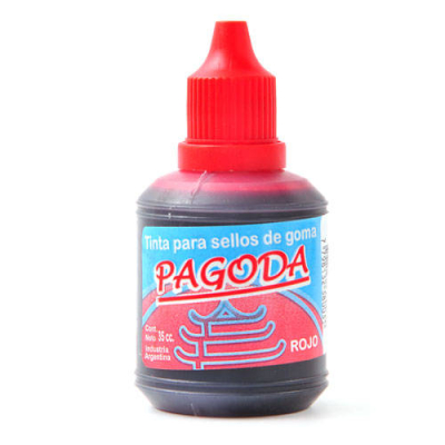 Tinta Para Sellos Pagoda  30 Cm3 Rojo
