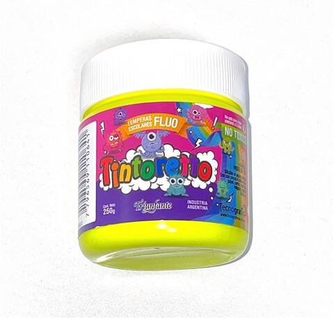 Témpera En Pote X 250 Ml Fluo Amarillo Tintoretto