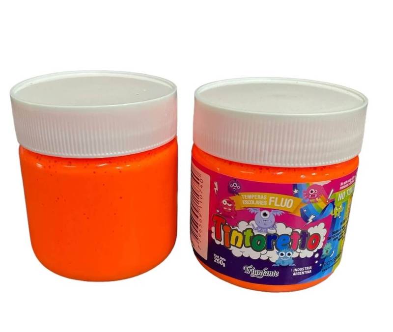 Témpera En Pote X 250 Ml Fluo Naranja Tintoretto