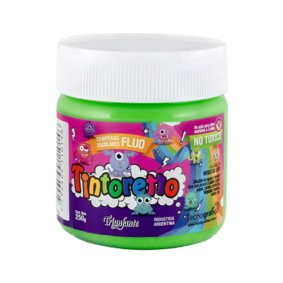 Témpera En Pote X 250 Ml Fluo Verde Tintoretto