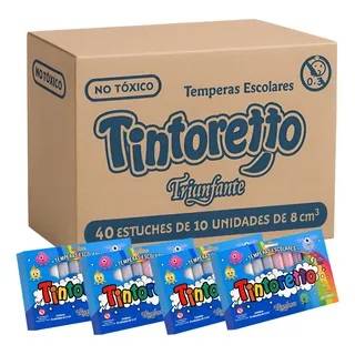 Témpera Escolar Tintoretto 8 Ml X 10 Surtido Bulto X 40 Un