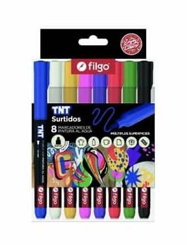 Marcadores Filgo Tnt 1.0 Al Agua Estuche X 8 Surtido