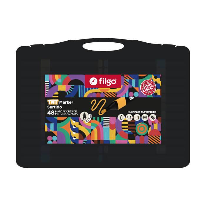 Marcadores Filgo Tnt Marker Al Agua Estuche X 48 Surt