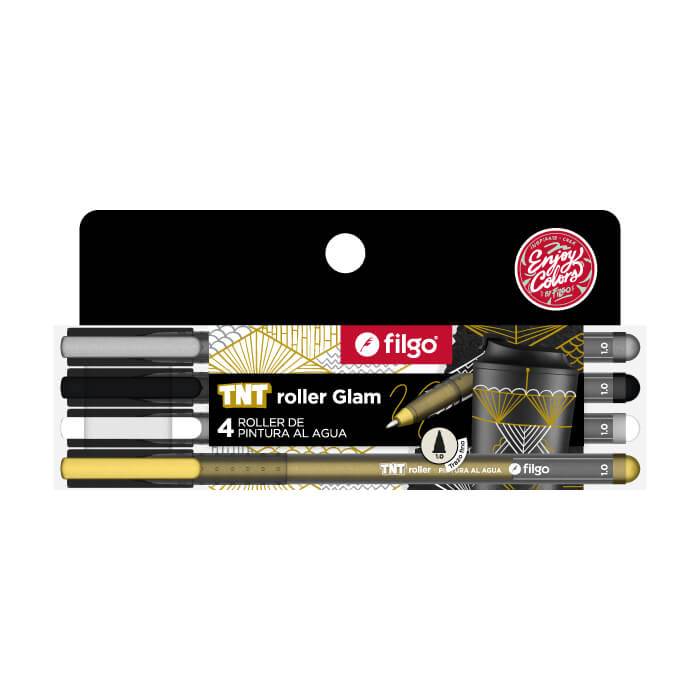 Roller Filgo Tnt Pintura Al Agua Estuche X 4 Glam