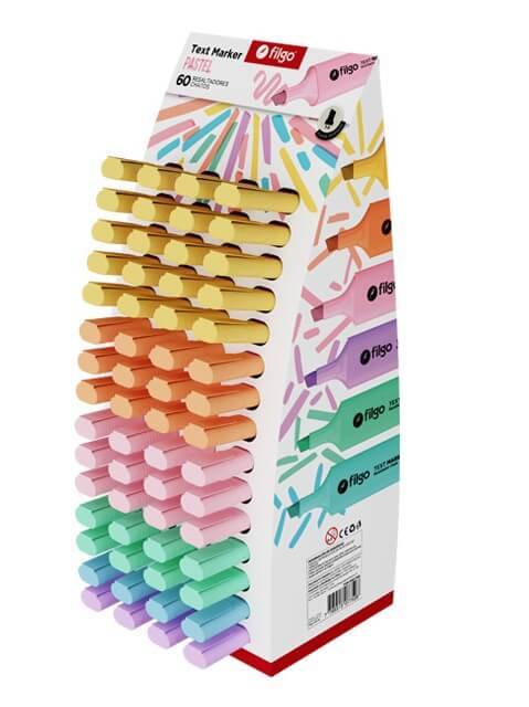 Resaltador Filgo Exhibidor X 60 Un Text Marker Pastel