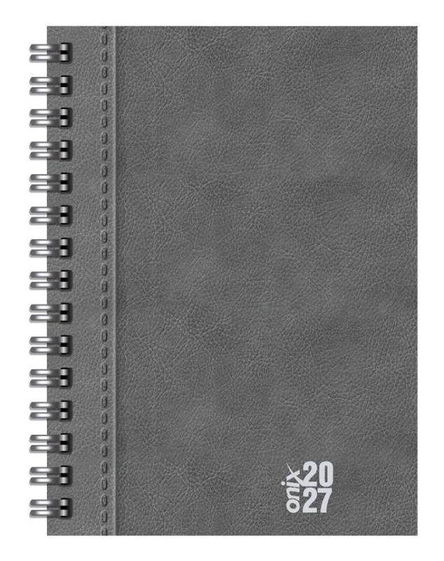 Agenda Onix 2027 C/Esp Uomo Color Gris 16X22 Diaria Td 320 P Ag27A002