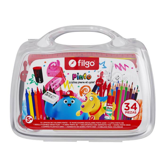 Valija Filgo Pinto Listos Para El Cole X 34 Pzas
